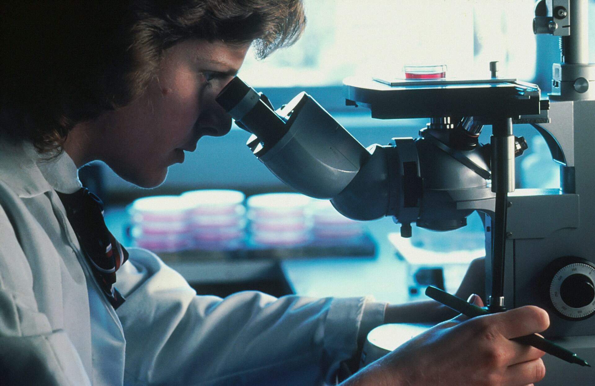 a woman working in a laboratory for life science recruitment